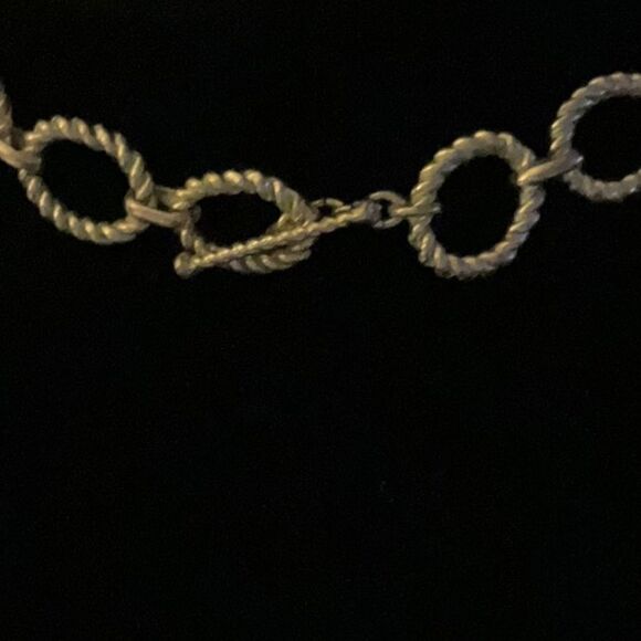 Beautiful silver necklace with texture - Picture 2 of 3